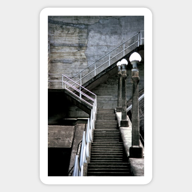 Stairway, Matahina Dam, Eastern Bay of Plenty, New Zealand Sticker by rozmcq